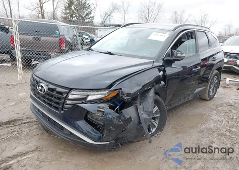 2022 Hyundai Tucson Hybrid Blue from USA, damaged, VIN KM8JBCA17NU013721